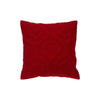 Coussin rouge en velours avec relief - ensemble de 2