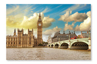  Beautiful View Of Westminster Bridge And Houses Of Parliament 16 po x 24 po : Cadre d'art mural et panneau de tissu