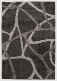 Carpette à poil long Vida gris foncé 3 pi 11 po x 6 pi 0 po