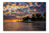 Sunset Over The Gulf of Mexico 28 po x 42 po : Oeuvre d’art murale en panneau de tissu sans cadre