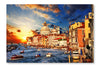 Amazing Venice on Sunset 16 po x 24 po : Oeuvre d’art murale en panneau de tissu sans cadre