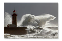  Stormy Waves With Interesting Light 24 po x 36 po : Cadre d'art mural et panneau de tissu