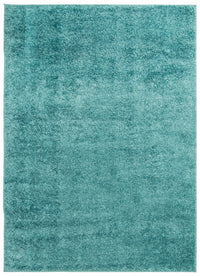 Carpette à poil long Victoria turquoise 5 pi 3 po x 7 pi 6 po