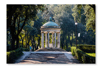 Villa Borghese 28 po x 42 po : Oeuvre d’art murale en panneau de tissu sans cadre