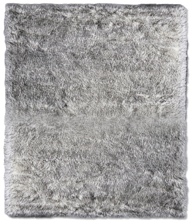 Marty Sheepskin Plush Grey Tip Area Rug - 3'0" x 4'0"