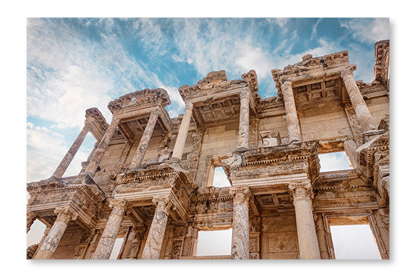 Ancient Celsus Library in Ephesus Selchuk 16x24 Wall Art Fabric Panel Without Frame