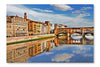  Florence, Italy 16 po x 24 po : Cadre d'art mural et panneau de tissu
