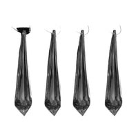 Paquet de 4 gouttes de 4 po en forme de diamant en acrylique - ensemble de 2 ornements de Noël
