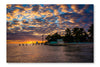 Sunset Over The Gulf of Mexico 16 po x 24 po : Oeuvre d’art murale en panneau de tissu sans cadre