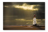  Illuminated Beacon 28 po x 42 po : Cadre d'art mural et panneau de tissu