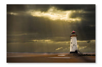  Illuminated Beacon 28 po x 42 po : Cadre d'art mural et panneau de tissu