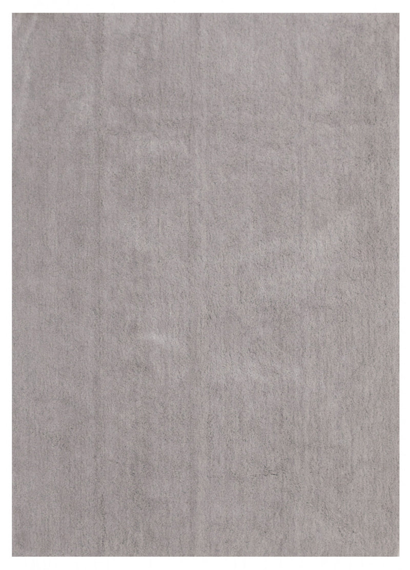 Hansol Light Grey Shag 3'0" X 5'0" Area Rug