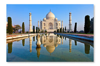 Taj Mahal in India 28 po x 42 po : Oeuvre d’art murale en panneau de tissu sans cadre