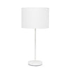 Lampe de table blanche Simple Designs avec pied mince blanc