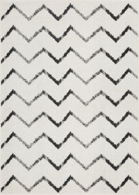 Carpette Lav grise à motifs de chevrons 3 x 5