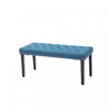 Banc Cabara bleu en tissu capitonné