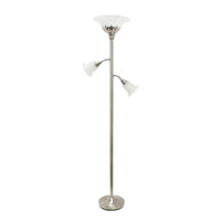 Lampe à pied Elegant Designs à 3 ampoule, nickel brossé