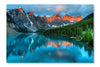  Moraine Lake Sunrise Colorful Landscape 24 po x 36 po : Cadre d'art mural et panneau de tissu
