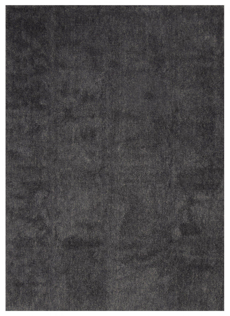 Hansol Dark Grey Shag 5'0" X 7'0" Area Rug