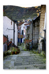  Staithes, North Yorkshire 24 po x 36 po : Cadre d'art mural et panneau de tissu