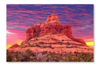 Bell Rock in Sedona, Arizona Usa 28 po x 42 po : Oeuvre d’art murale en panneau de tissu sans cadre