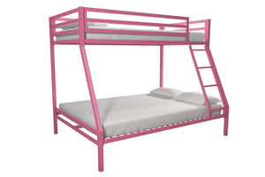Lits superposés DHP de qualité supérieure avec lit simple au-dessus du lit double - roses