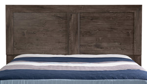 Tête de lit à panneaux Yorkdale grise pour grand lit et lit double