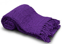 Jeté tricoté Chester violet - 50x60
