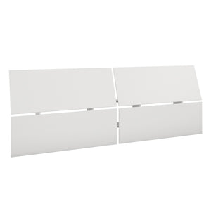 Tête de lit à panneaux panoramiques Nordika pour grand lit - blanche