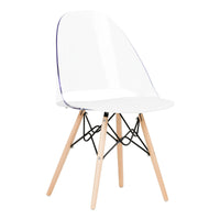  Chaise de bureau Annexe style tour Eiffel - blanc solide 