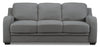 Sofa Benson en tissu d'apparence lin - gris