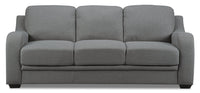 Sofa Benson en tissu d'apparence lin - gris