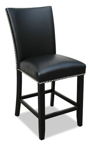 Chaise de salle à manger Cami de hauteur comptoir - noire