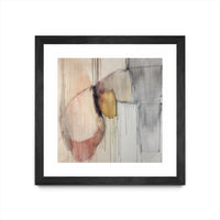 Œuvre d’art murale encadrée noire et mate « Trapped Silence » 30 x 30
