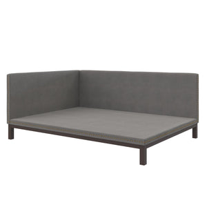 Lit de repos double rembourré Doris de Atwater Living Dorel Home - gris