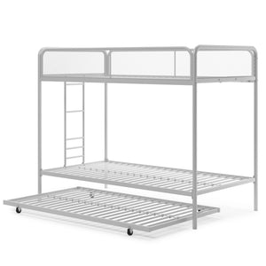 Lits superposés Elia de Atwater Living Dorel Home en métal avec 3 lits simples - blancs