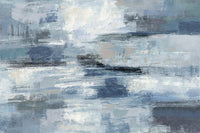 Œuvre d’art murale Giant Art « Clear Water Indigo And Gray » 72 x 48