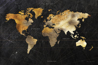 Œuvre d’art murale Giant Art « Dramatic World Map » 72 x 48