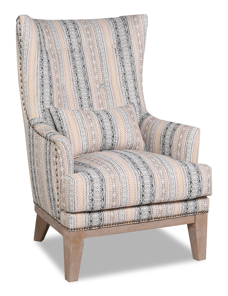 Haden Fabric Accent Chair - Passages Earthen - {Contemporary} style Accent Chair in Passages Earthen {Plywood}, {Solid Woods}