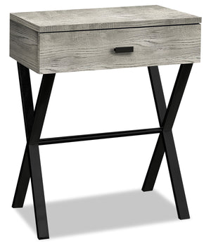 Harper Reclaimed Wood-Look Accent Table - Grey|Table d'appoint Harper à l'apparence de bois recyclé - grise|HARGRACC