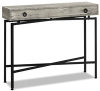 Table de salon Harper à l'apparence de bois recyclé - grise