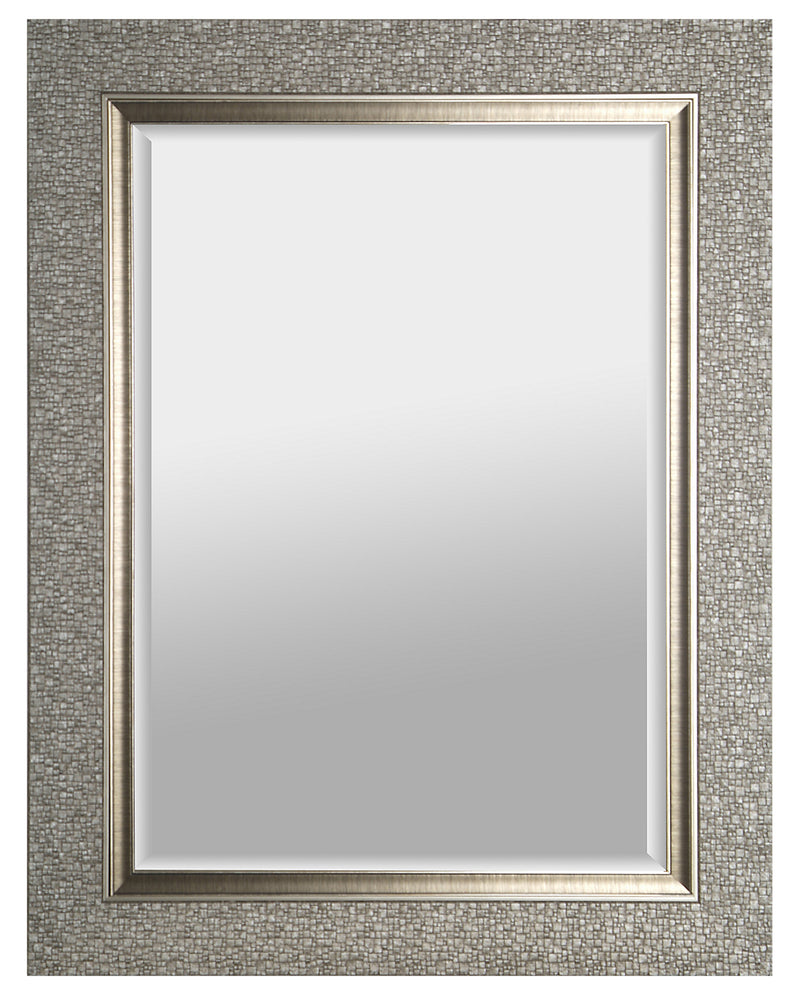 Designer Silver Beveled Mirror - 27" x 35"