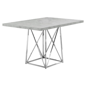 Petite table à manger rectangulaire - gris d'apparence béton