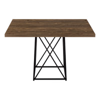 Table de salle à manger d’apparence bois recyclé, brun et noir