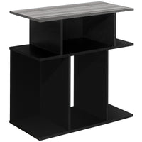 Table d’appoint noire avec dessus gris