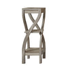 Table d’appoint d’apparence bois taupe foncé