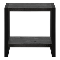 Table d’appoint en métal noir et d’apparence bois recyclé noir