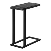 Table d’appoint en métal noir et d’apparence bois recyclé noir