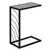 Table d’appoint métal noir et d’apparence pierre gris