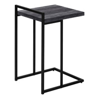 Table d’appoint en métal noir et d’apparence bois recyclé noir